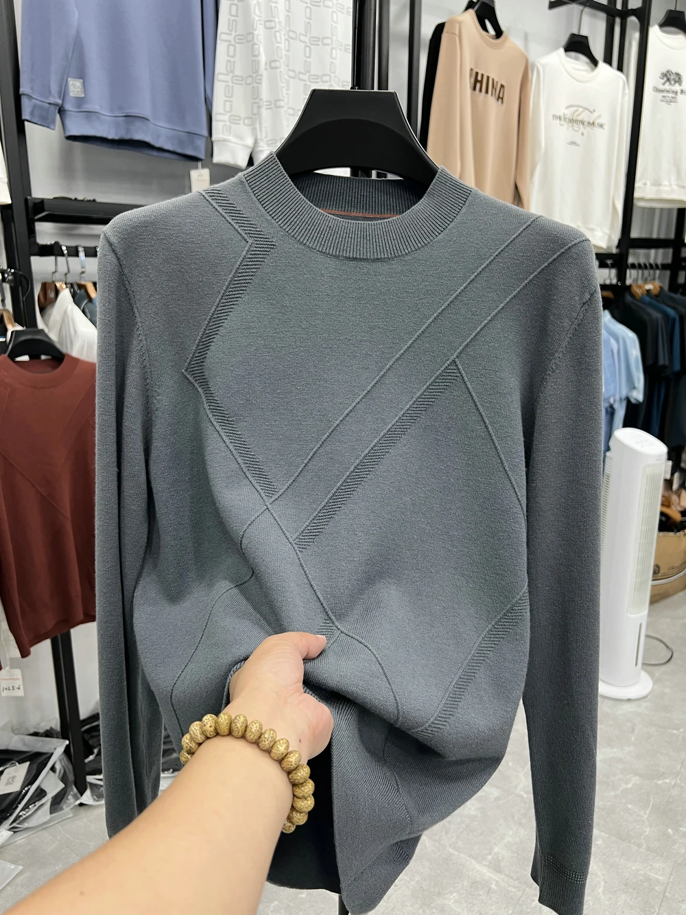 Warm Knitted Sweater Modal Fiber Camere Blend Embroidered Soft Casual Sle Long Sve round Ne Sweatirt for Young Men
Warm Knitted Sweater Modal Fiber Camere Blend Embroidered Soft Casual Sle Long Sve round Ne Sweatirt for Young Men
