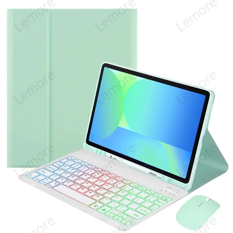 Case with Rainbow Backlit Keyboard for Samsung Galaxy Tab S10 FE 10.9 inch SM-X520 SM-X526B Case with Pencil Slot Stand Cover
Case with Rainbow Backlit Keyboard for Samsung Galaxy Tab S10 FE 10.9 inch SM-X520 SM-X526B Case with Pencil Slot Stand Cover