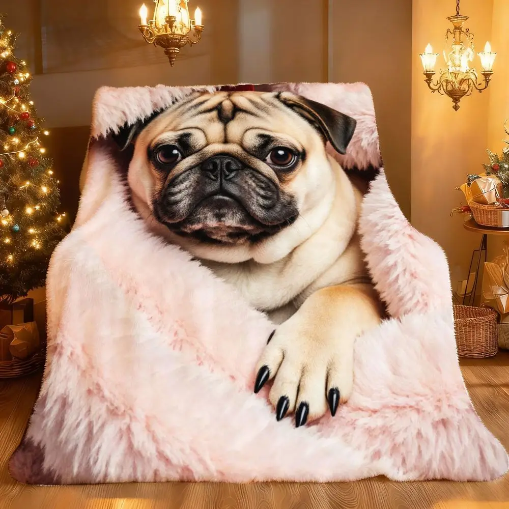 Pug Dog Art Pattern Decorative Throw Blanket for Sofa, Bed, Living Room, Bedroom, and Home Decor Styling
Pug Dog Art Pattern Decorative Throw Blanket for Sofa, Bed, Living Room, Bedroom, and Home Decor Styling