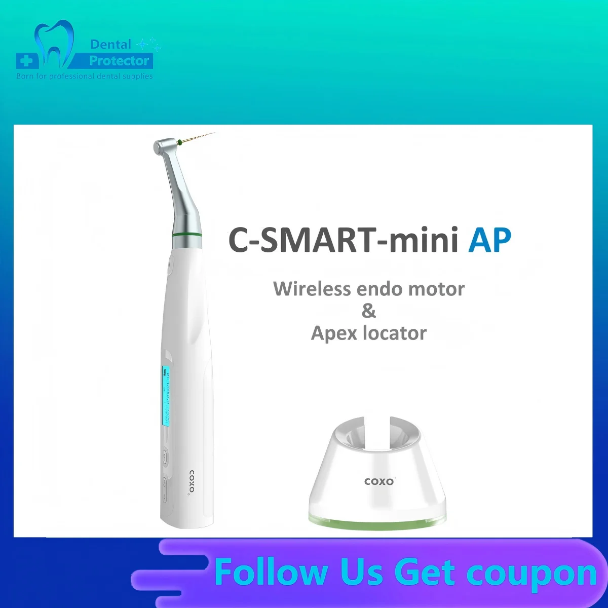 COXO 2-in-1 Smart Wireless Dental Endo Motor with Built-In Apex Locator 360° Adjustable Handpiece for Root Canal Treatment
COXO 2-in-1 Smart Wireless Dental Endo Motor with Built-In Apex Locator 360° Adjustable Handpiece for Root Canal Treatment