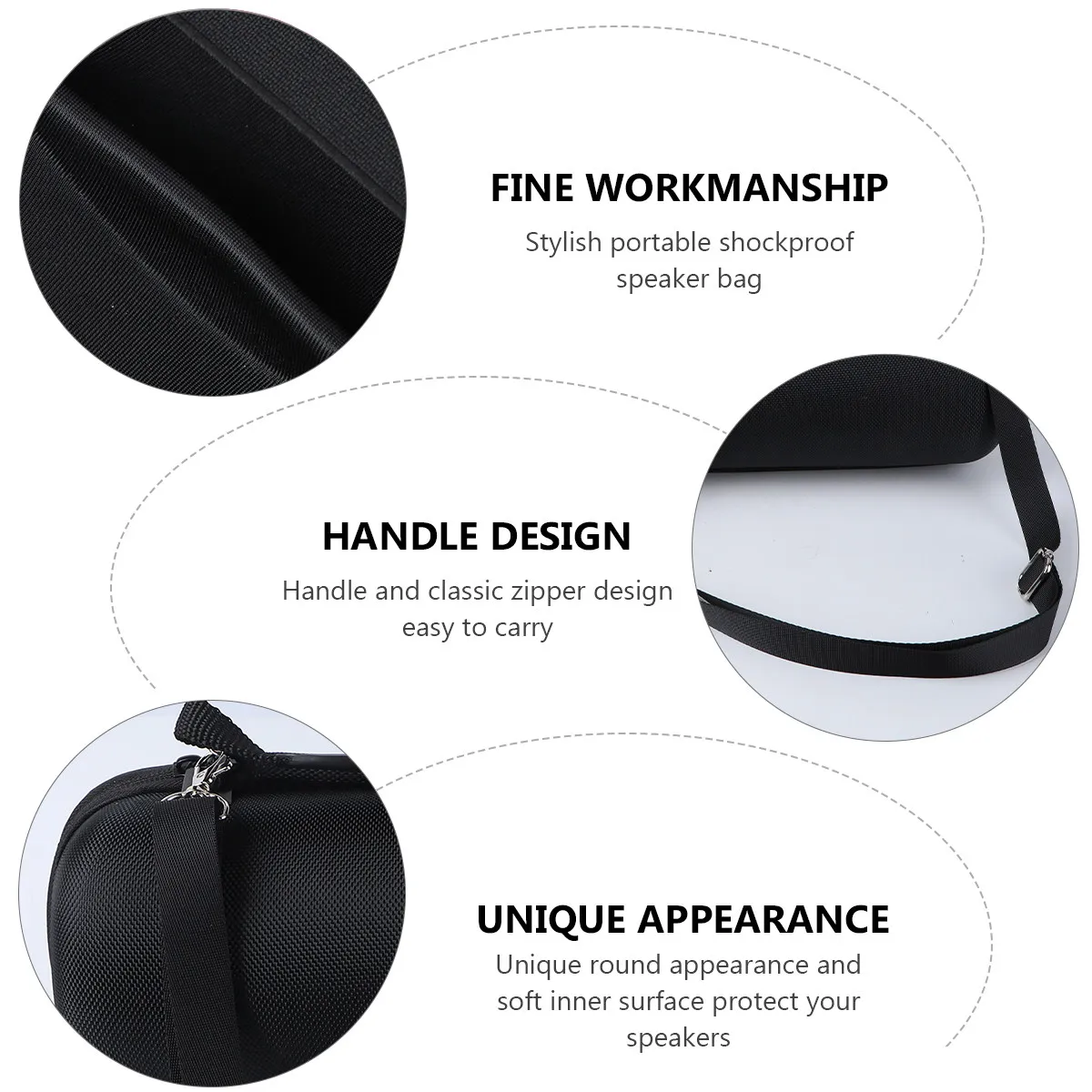 Stylish Round Shockproof Eva Wireless Speaker Case Bag for Plus Portable Speaker with Charger Cable
Stylish Round Shockproof Eva Wireless Speaker Case Bag for Plus Portable Speaker with Charger Cable