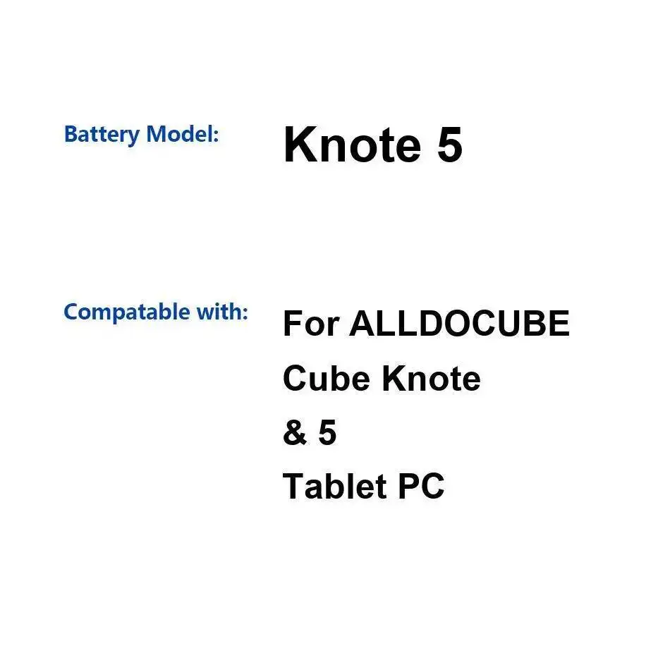 Premium Replacement NV-3064148-2S 4200Mah Tablet Battery For Alldocube Cube Knote 5 PC
Premium Replacement NV-3064148-2S 4200Mah Tablet Battery For Alldocube Cube Knote 5 PC