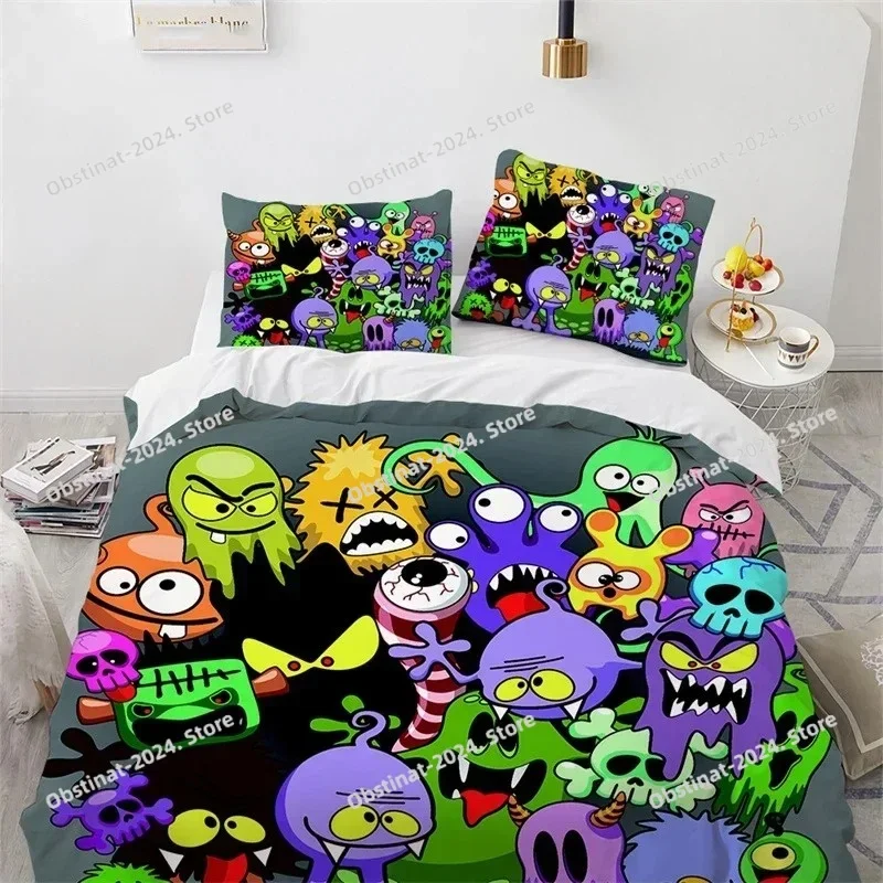 Cartoon Monster Duvet Cover King Queen Size Lovely Funny Animal Bedding Set for Kids Boys Girls Anime Polyester Comforter Cover
Cartoon Monster Duvet Cover King Queen Size Lovely Funny Animal Bedding Set for Kids Boys Girls Anime Polyester Comforter Cover