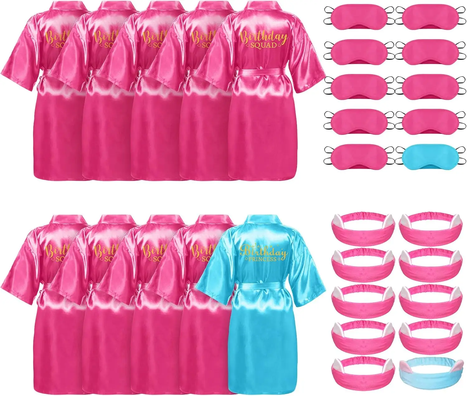 30 Pcs Girls Spa Party Supplies Birthday Princess Robe Headband Blindfold Set Rose Red Blue
30 Pcs Girls Spa Party Supplies Birthday Princess Robe Headband Blindfold Set Rose Red Blue