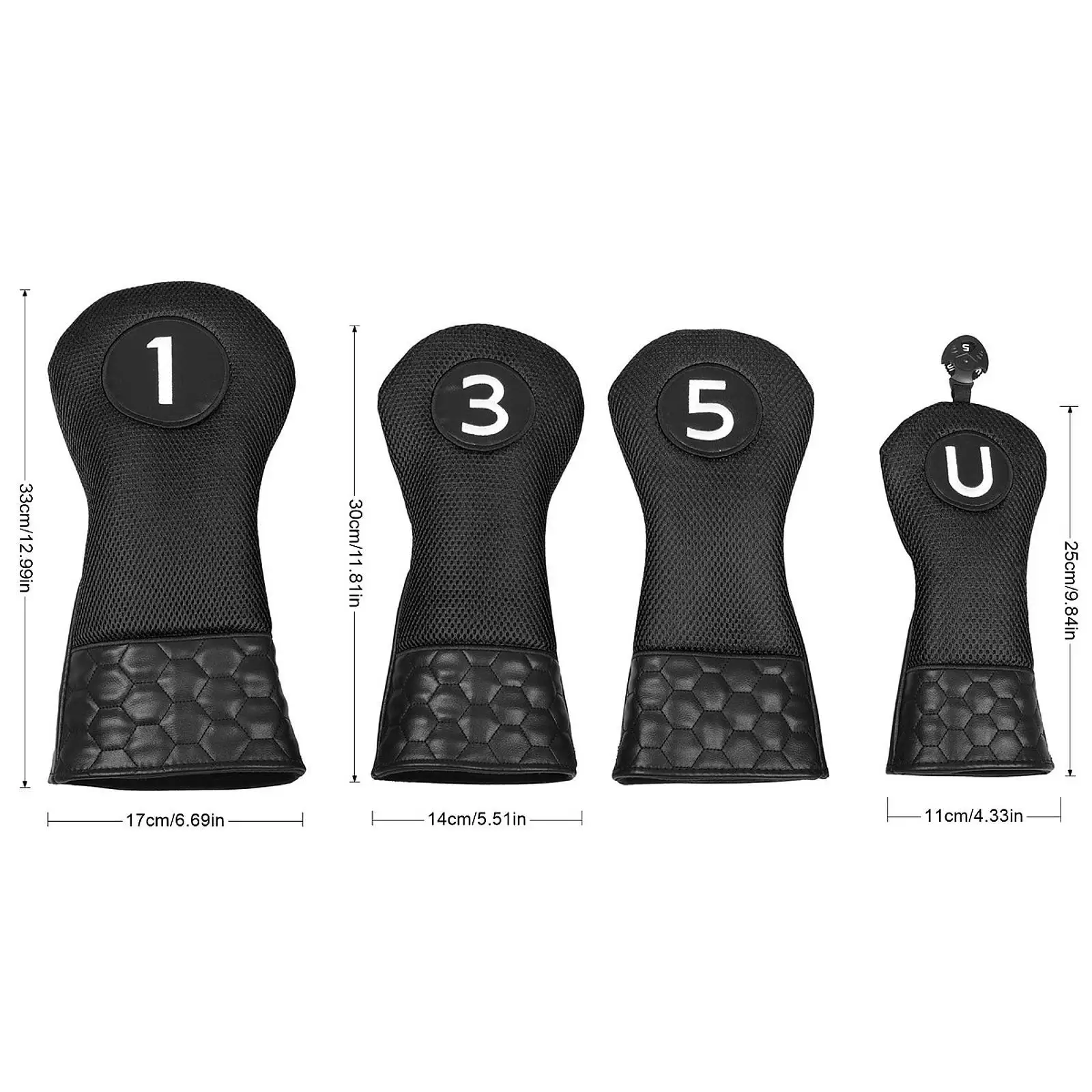 4Pcs Golf Head Covers Protector Stylish Golf Club Covers Premium Portable Anti Scratch Golf Headcovers Golf Training Supplies
4Pcs Golf Head Covers Protector Stylish Golf Club Covers Premium Portable Anti Scratch Golf Headcovers Golf Training Supplies