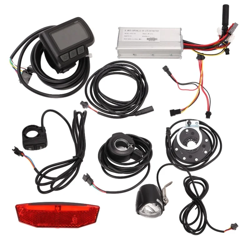 Комплект контроллера двигателя электрического велосипеда 25А с счетчиком EN06 и передними и задними фонарями Конфигурация переключателя 2 в 1 для двигателей мощностью 750 Вт
Комплект контроллера двигателя электрического велосипеда 25А с счетчиком EN06 и передними и задними фонарями Конфигурация переключателя 2 в 1 для двигателей мощностью 750 Вт