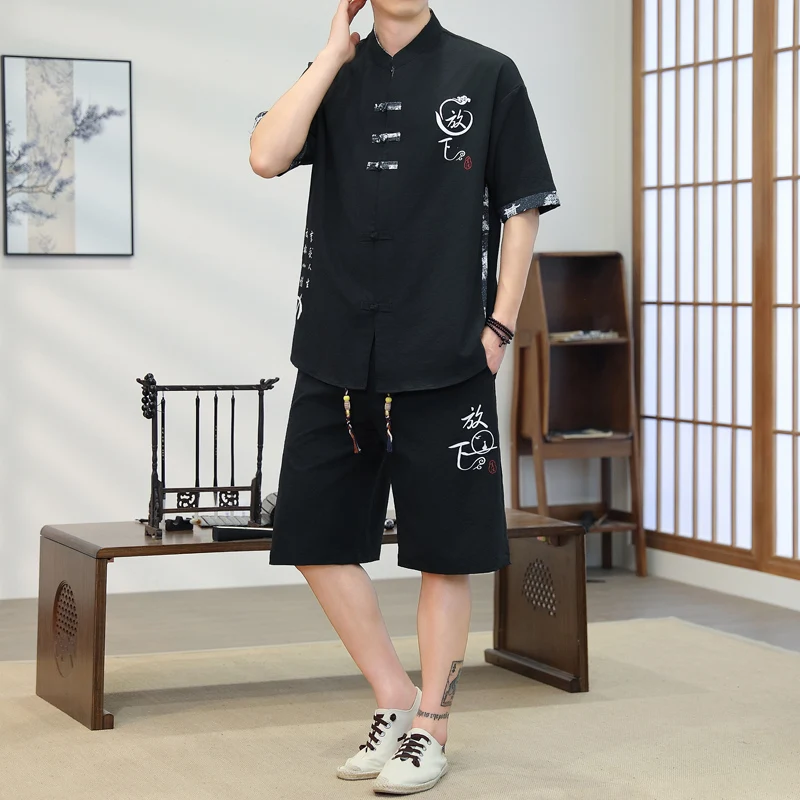Chinese style Shirts +shorts 2026 summer Sportswear Men's Casual Two-piece Sets spring Male Fashion men casual printing shirts
Chinese style Shirts +shorts 2026 summer Sportswear Men's Casual Two-piece Sets spring Male Fashion men casual printing shirts