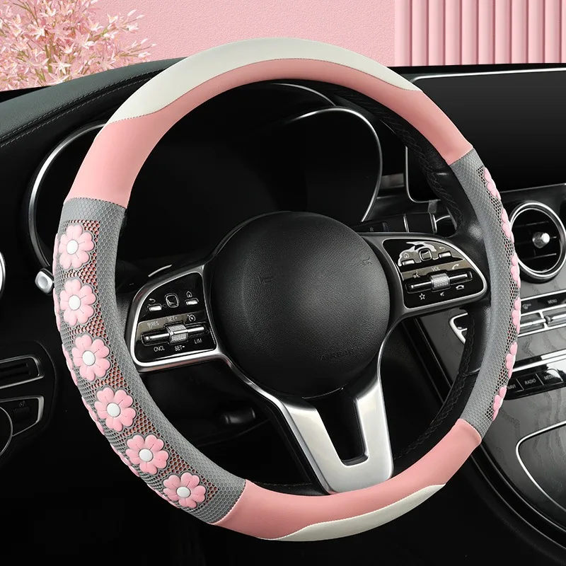 Cute Flower Design Car Steering Wheel Cover for Women Universal Non-slip Handle Cover Cute Car Accessories Steering Wheel Covers
Cute Flower Design Car Steering Wheel Cover for Women Universal Non-slip Handle Cover Cute Car Accessories Steering Wheel Covers