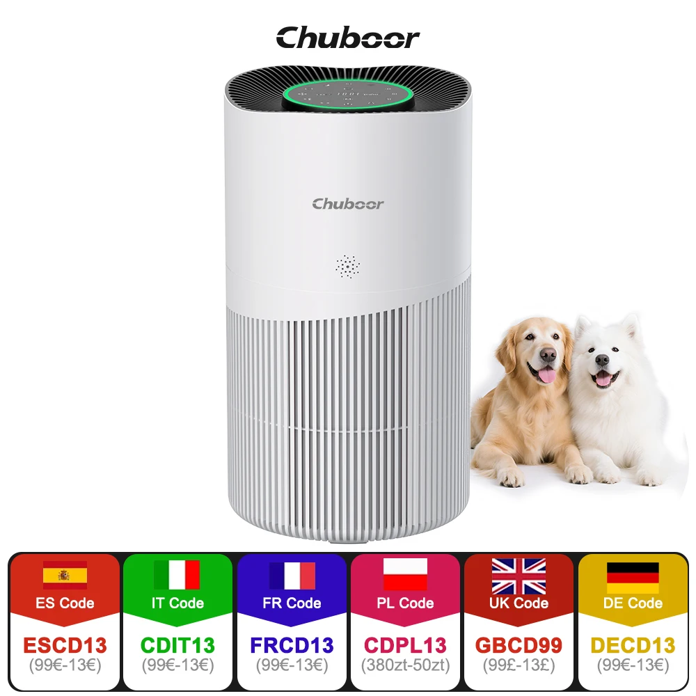 Очистители воздуха Chuboor подходят для домашних животных 120м2, H13 Hepa эффективно удаляет 99,97% запахов домашних животных, пыльцы и увлажнителя пыли
Очистители воздуха Chuboor подходят для домашних животных 120м2, H13 Hepa эффективно удаляет 99,97% запахов домашних животных, пыльцы и увлажнителя пыли