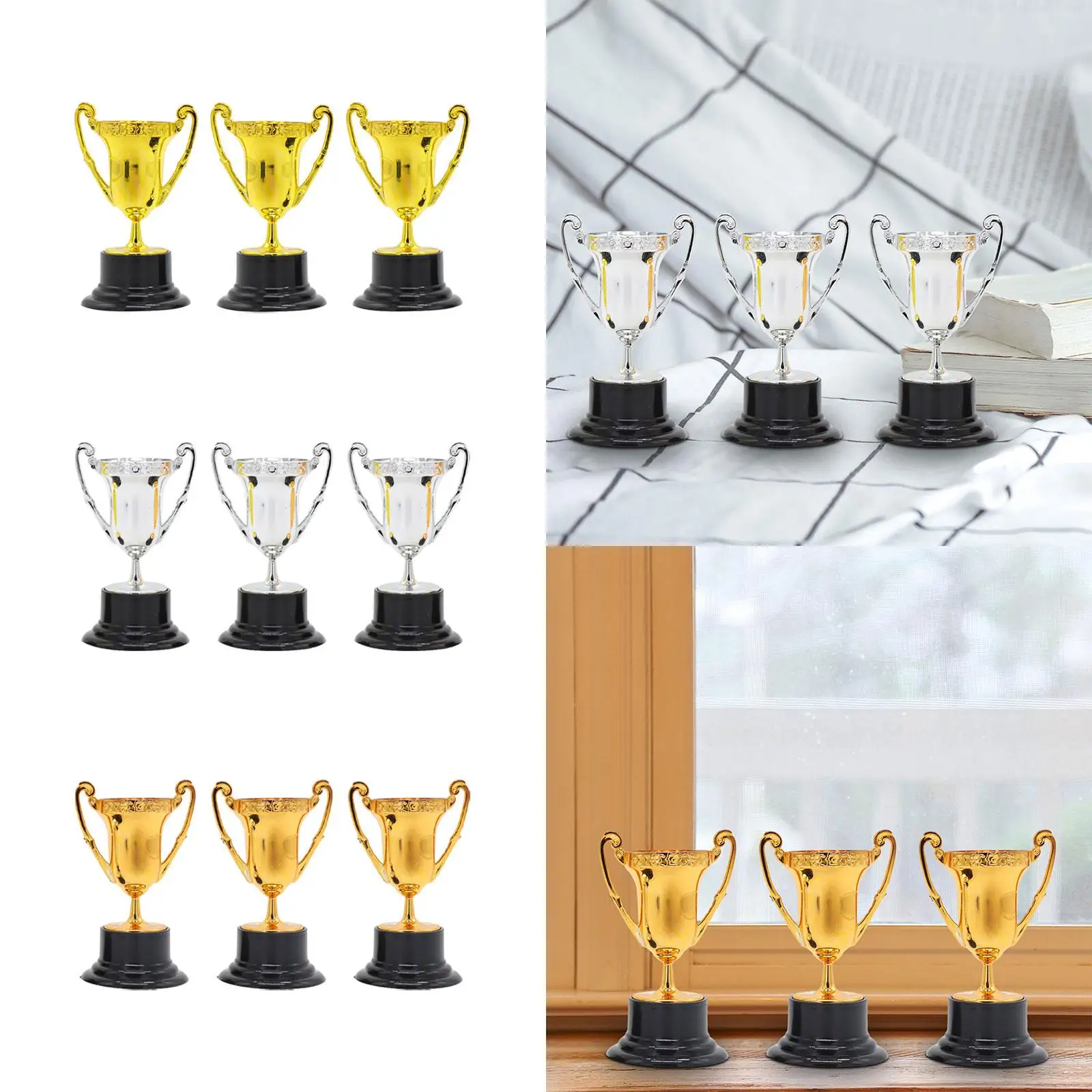 3x Mini Trophies Small Children Gift Decorative Ornaments for Game Rewards Props Classroom Rewards Football Match Winner Awards
3x Mini Trophies Small Children Gift Decorative Ornaments for Game Rewards Props Classroom Rewards Football Match Winner Awards