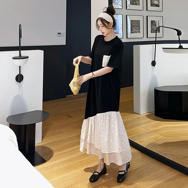 Summer 2026 New Long plus Size Slim Fit Asymmetrical Patchwork Heavy Embroidery Pocket Short Sleeve Dress Women's Fashion
Summer 2026 New Long plus Size Slim Fit Asymmetrical Patchwork Heavy Embroidery Pocket Short Sleeve Dress Women's Fashion
