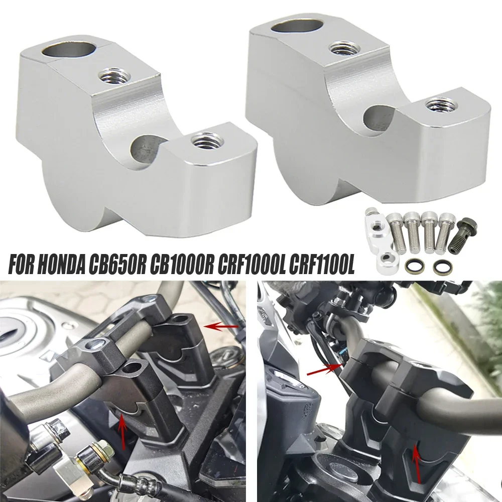 CRF1100L Africa Twin CRF 1100 L CRF1000L Аксессуары для мотоциклов, крепление на руль, зажим для ручки, повышенный CB650/1000R
CRF1100L Africa Twin CRF 1100 L CRF1000L Аксессуары для мотоциклов, крепление на руль, зажим для ручки, повышенный CB650/1000R