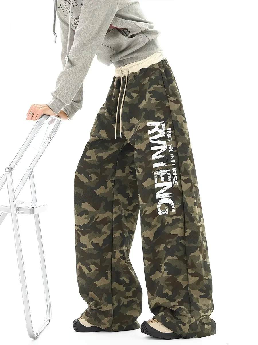 American Style High Waist Straight Leg Camouflage Casual Sports Pants Thin Loose Women's Spring Wide Leg Loose Fit Jeans
American Style High Waist Straight Leg Camouflage Casual Sports Pants Thin Loose Women's Spring Wide Leg Loose Fit Jeans