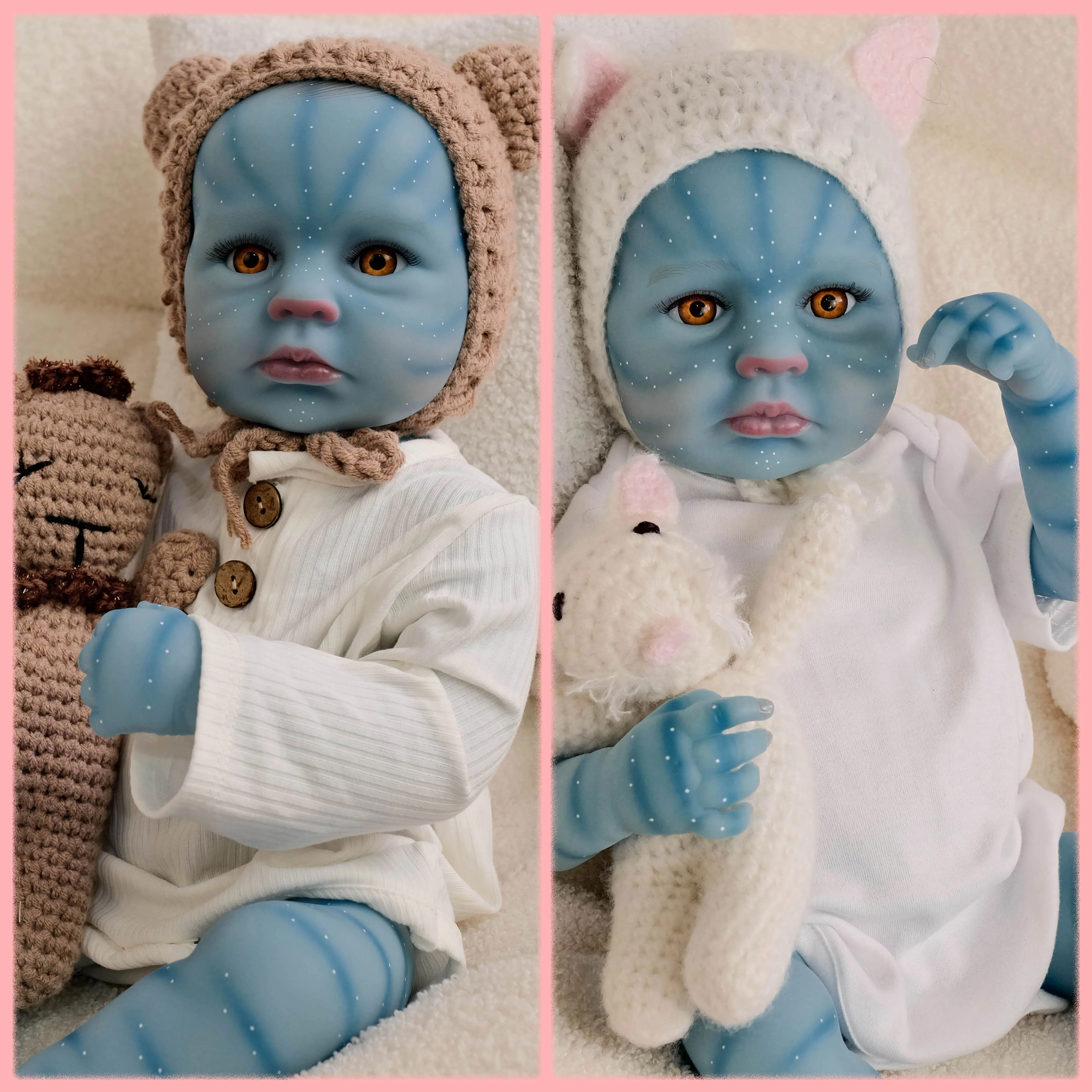 19inch LouLou Blue skin Full Vinyl Girl Body Lifelike Reborn Baby Doll Multiple Layers Painting 3D Skin Hand Painted Hair
19inch LouLou Blue skin Full Vinyl Girl Body Lifelike Reborn Baby Doll Multiple Layers Painting 3D Skin Hand Painted Hair