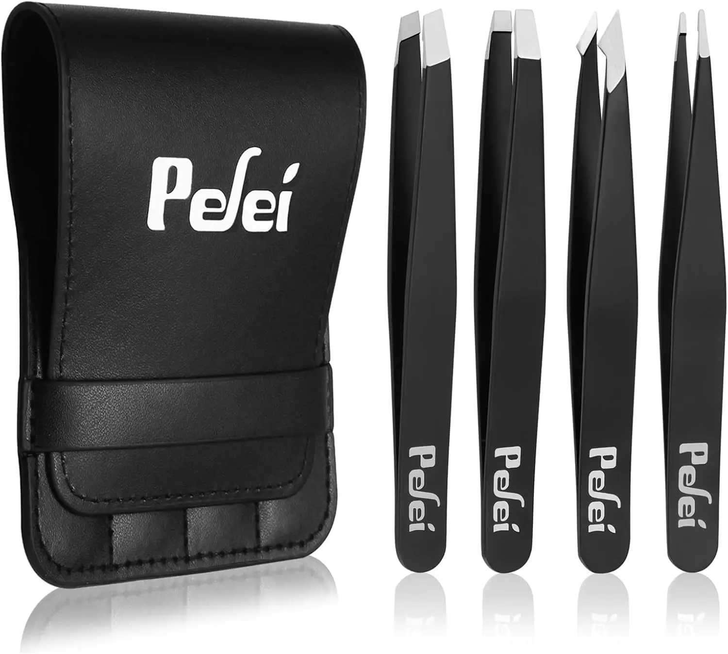 Precision Stainless Steel Tweezers Set for Eyebrows, Facial Hair, Splinter & Ingrown Hair Removal (Black)
Precision Stainless Steel Tweezers Set for Eyebrows, Facial Hair, Splinter & Ingrown Hair Removal (Black)
