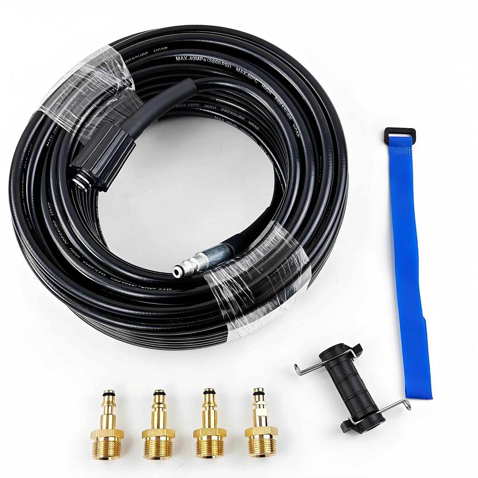 Black PVC Material High-Pressure Cleaning Hose M22-140.5-50M 3800PSI Suitable For Karcher/Lovor/Bosch and Other Balcony Cleaning
Black PVC Material High-Pressure Cleaning Hose M22-140.5-50M 3800PSI Suitable For Karcher/Lovor/Bosch and Other Balcony Cleaning