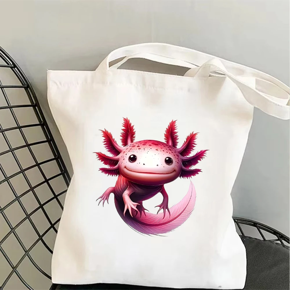 Funny Cute Axolotl Canvas Shoulder Bag Pink Animal Graphic Print Shopping Tote Casual Cotton Cloth Handbag Beach for Lady
Funny Cute Axolotl Canvas Shoulder Bag Pink Animal Graphic Print Shopping Tote Casual Cotton Cloth Handbag Beach for Lady