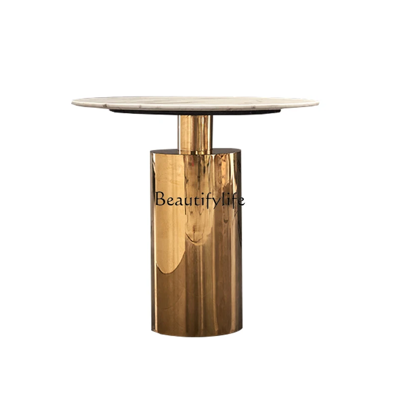 Metal Nordic minimalist postmodern marble stainless steel negotiation table small dining table
Metal Nordic minimalist postmodern marble stainless steel negotiation table small dining table