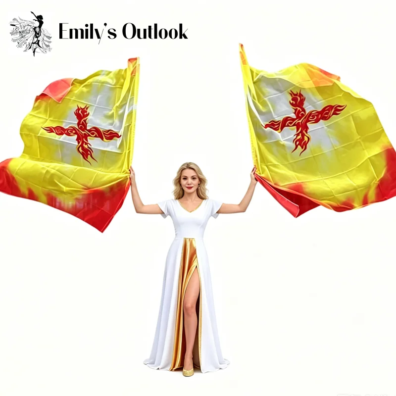 Fire Cross Worship Flags, Chiffon Praise Dance 2Pcs with Rods, Lightweight Flowing, for Church Liturgical Dance, Christian
Fire Cross Worship Flags, Chiffon Praise Dance 2Pcs with Rods, Lightweight Flowing, for Church Liturgical Dance, Christian