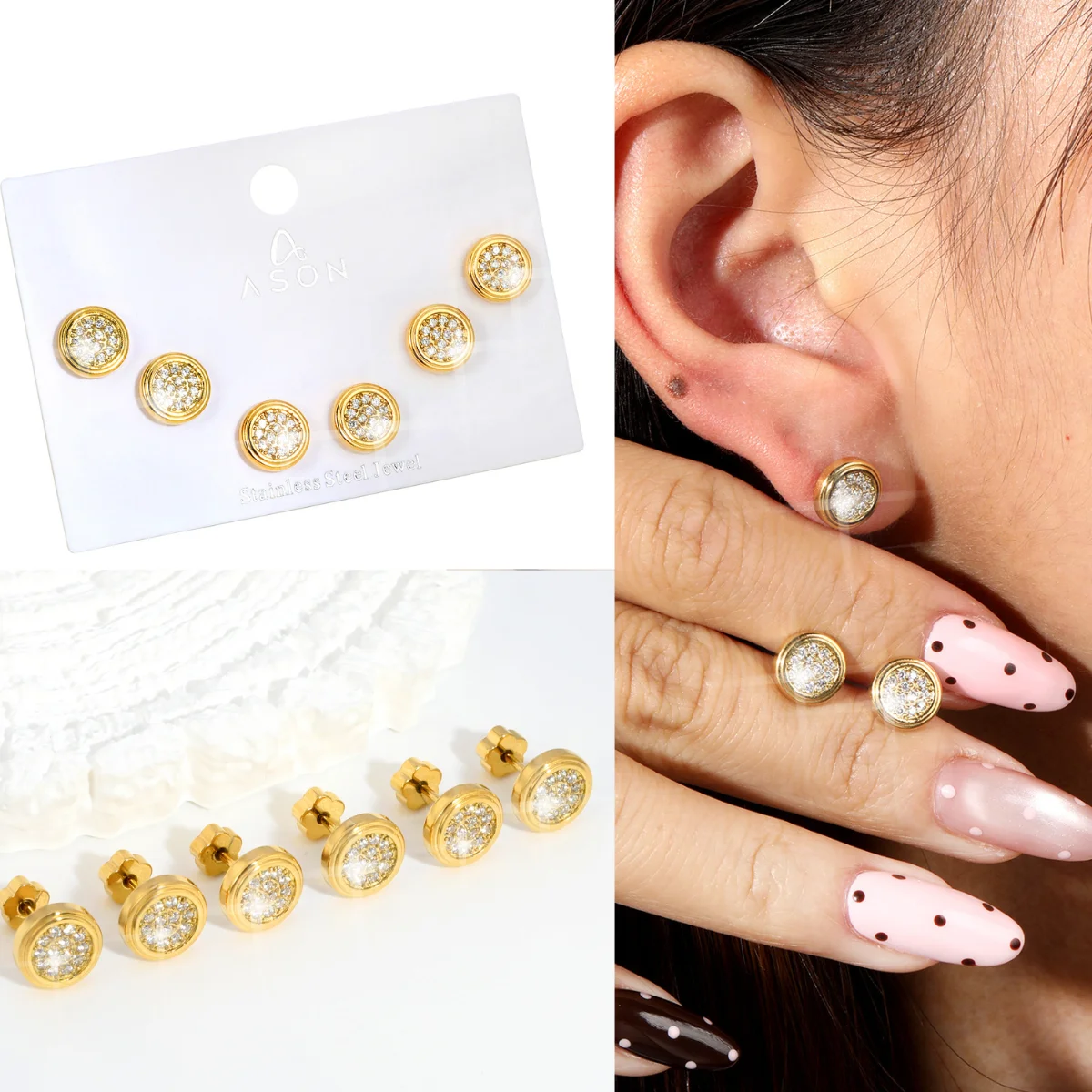 LUXUKISSKIDS 3pairs/Sale CNC Clearly Zircon Stud Earrings Delicate Luxury CZ Stainless Steel Piercing for Male Female Jewelry
LUXUKISSKIDS 3pairs/Sale CNC Clearly Zircon Stud Earrings Delicate Luxury CZ Stainless Steel Piercing for Male Female Jewelry