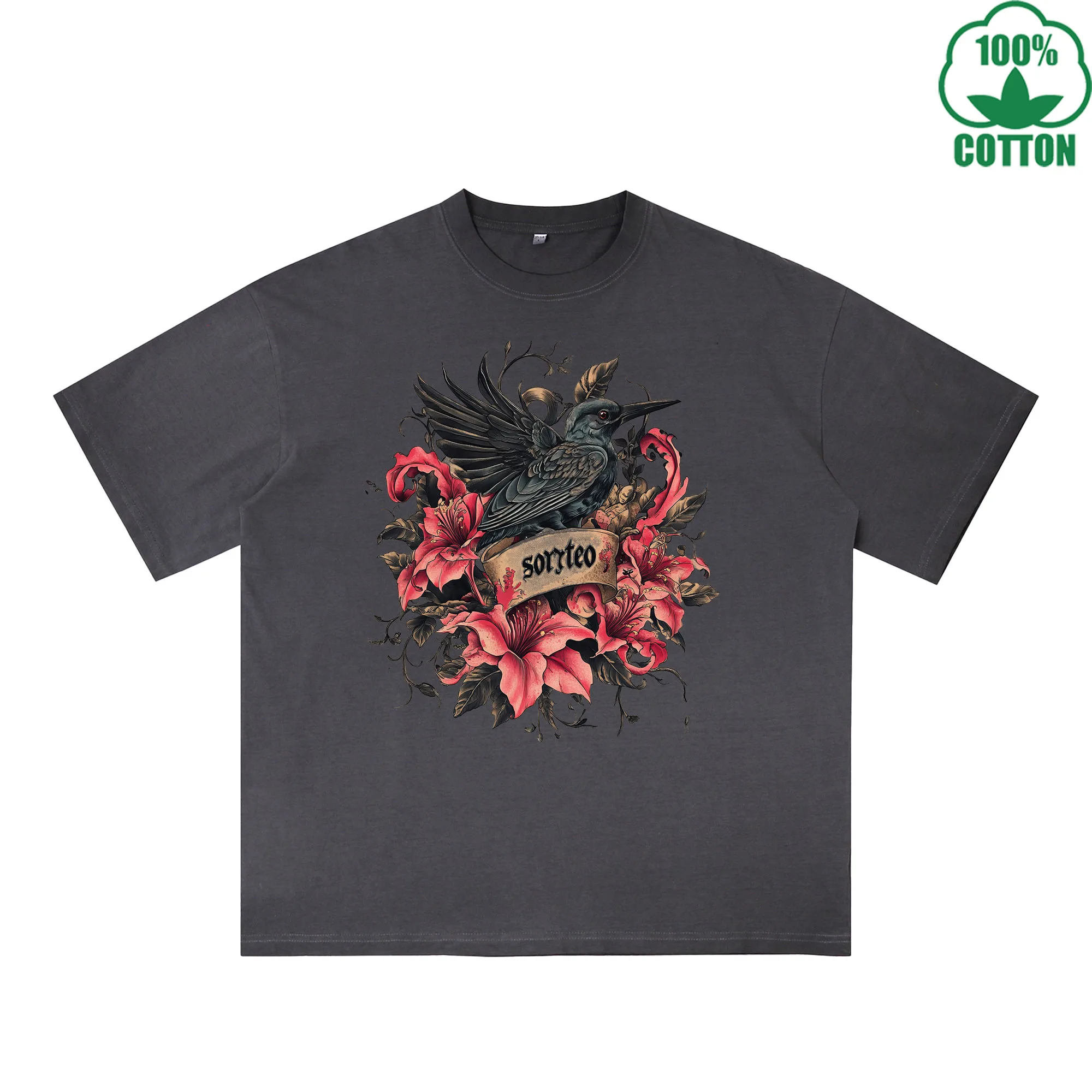 Футболка с принтом «Цветы и птицы», 230 г, разноцветная, свободного кроя, модная, 100% хлопок, с коротким рукавом
Футболка с принтом «Цветы и птицы», 230 г, разноцветная, свободного кроя, модная, 100% хлопок, с коротким рукавом