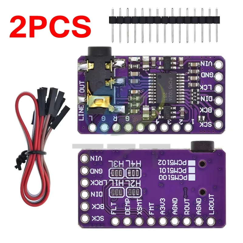 Интерфейс I2S PCM5102A ЦАП декодер GY-PCM5102 I2S модуль плеера плата формата pHAT цифровая аудиоплата PCM5102
Интерфейс I2S PCM5102A ЦАП декодер GY-PCM5102 I2S модуль плеера плата формата pHAT цифровая аудиоплата PCM5102