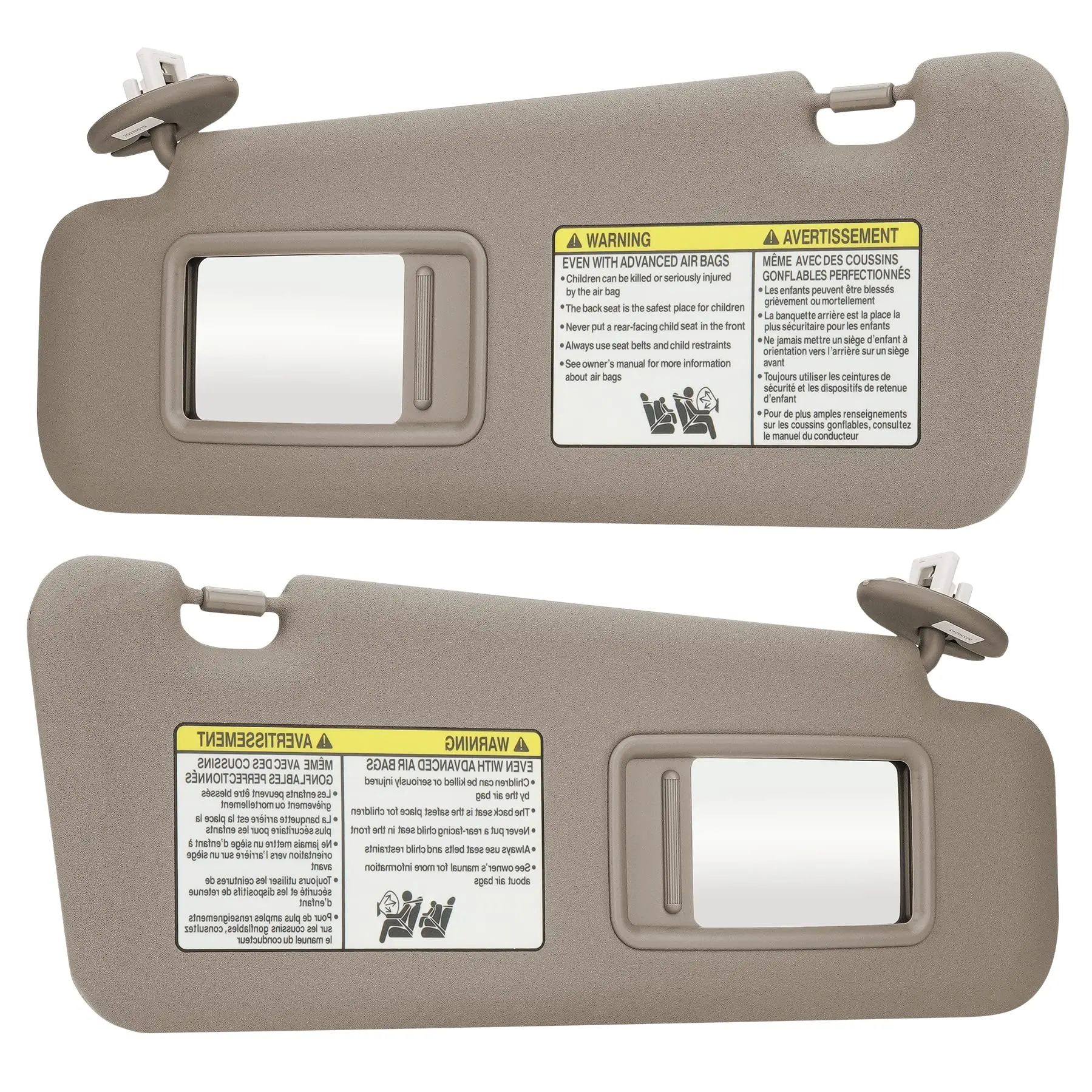 Gray Sun Visor Set For Driver And Passenger Side Compatible With 2008–2010 2012–2013 Models Part 74320-48500-B0 74320-0E050-B0
Gray Sun Visor Set For Driver And Passenger Side Compatible With 2008–2010 2012–2013 Models Part 74320-48500-B0 74320-0E050-B0