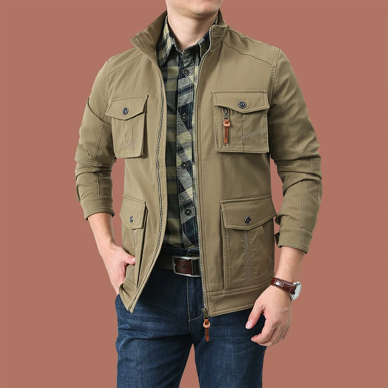 Spring Workwear Jacket Men Stand Collar Outerwear Coat Waterproof Black Bomber Camping Loose Softshell Hooded Hiking Jacket 8226
Spring Workwear Jacket Men Stand Collar Outerwear Coat Waterproof Black Bomber Camping Loose Softshell Hooded Hiking Jacket 8226