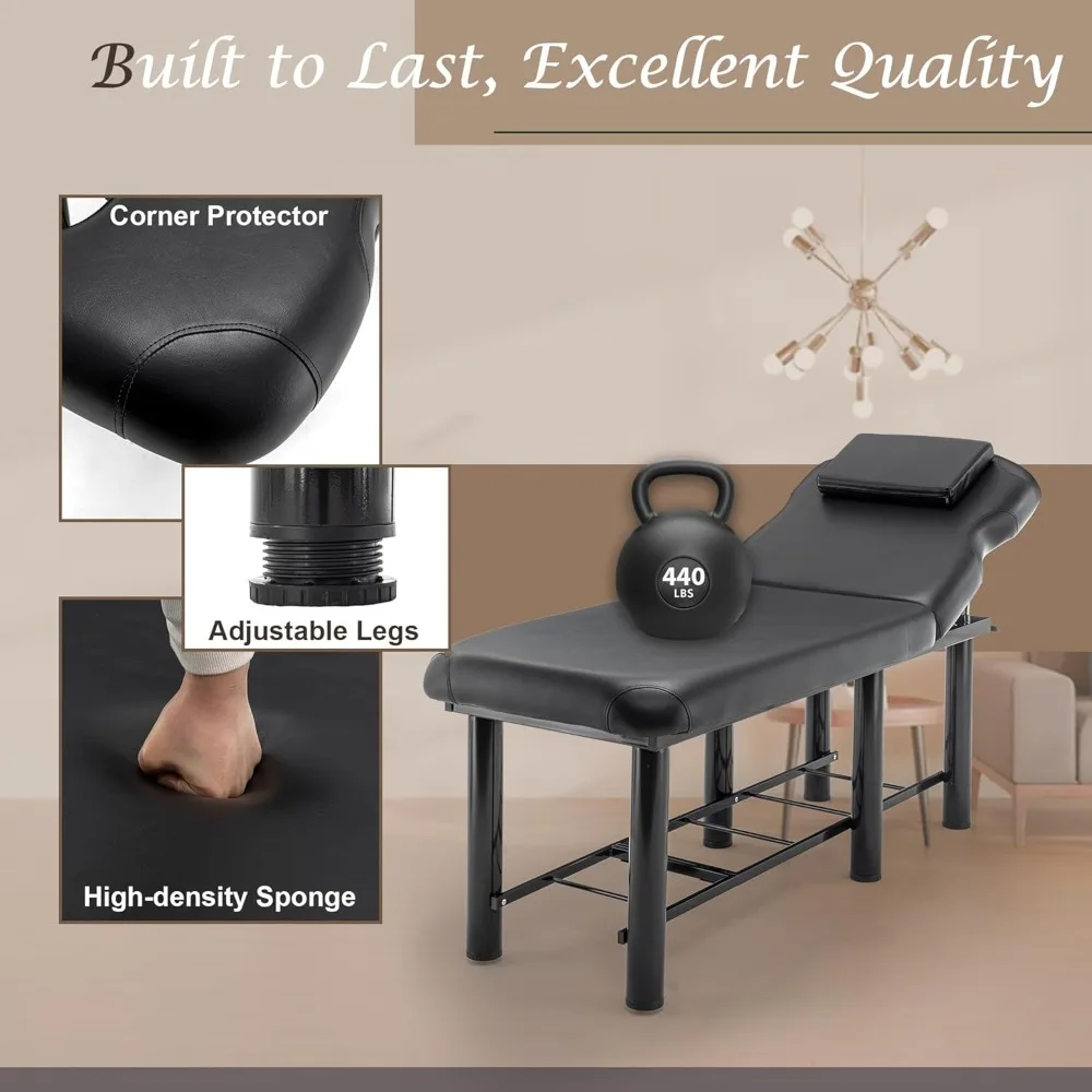 Professional Massage Bed, 73 Inches, with A Removable Headrest, Artificial Leather Fixed Therapy Bed, and Adjustable Backrest
Professional Massage Bed, 73 Inches, with A Removable Headrest, Artificial Leather Fixed Therapy Bed, and Adjustable Backrest