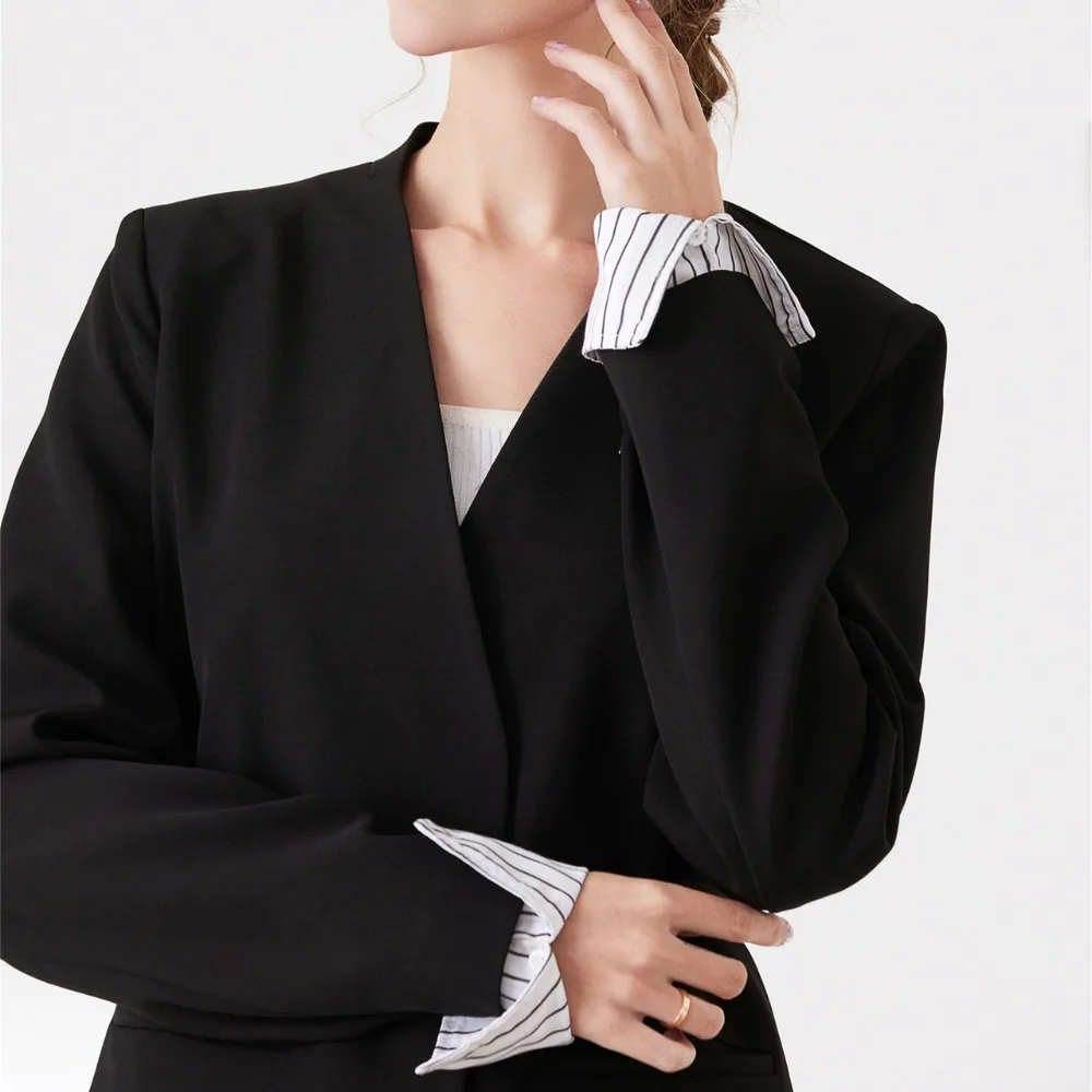Soft Detachable Stripe Shirt Fake Collar Comfortable Commute Fake Hand Sleeves Decorative Easy To Wear False Wrist Cuffs Office
Soft Detachable Stripe Shirt Fake Collar Comfortable Commute Fake Hand Sleeves Decorative Easy To Wear False Wrist Cuffs Office