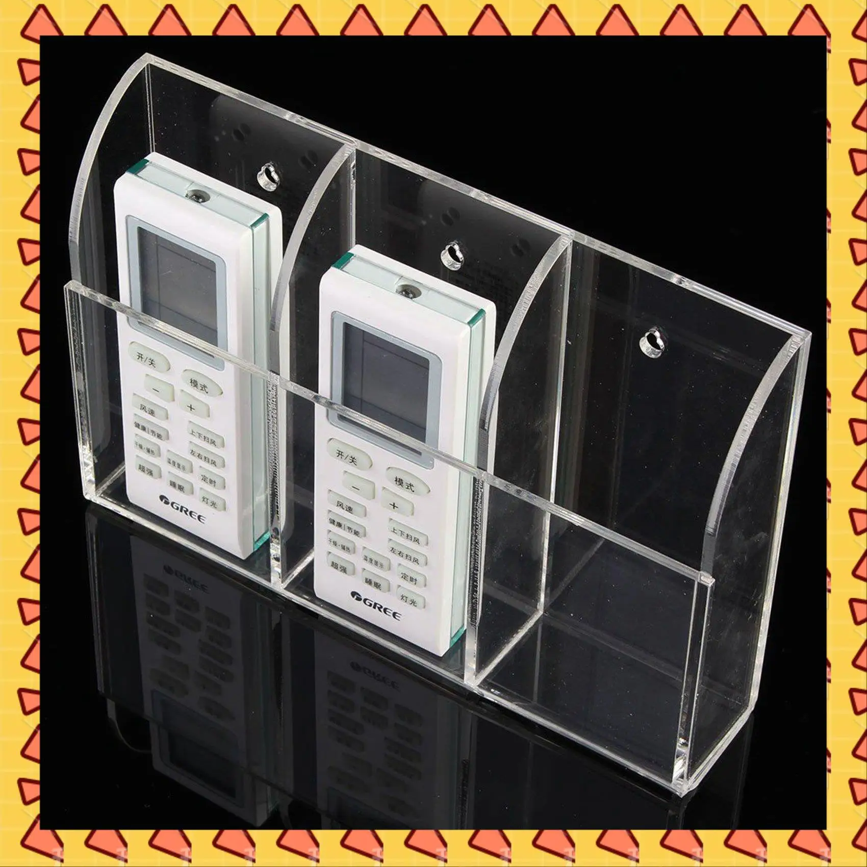 A008 3X Clear Acrylic Remote Control Holder Wall Mount Media Organizer Storage Box (Three Compartments)
A008 3X Clear Acrylic Remote Control Holder Wall Mount Media Organizer Storage Box (Three Compartments)
