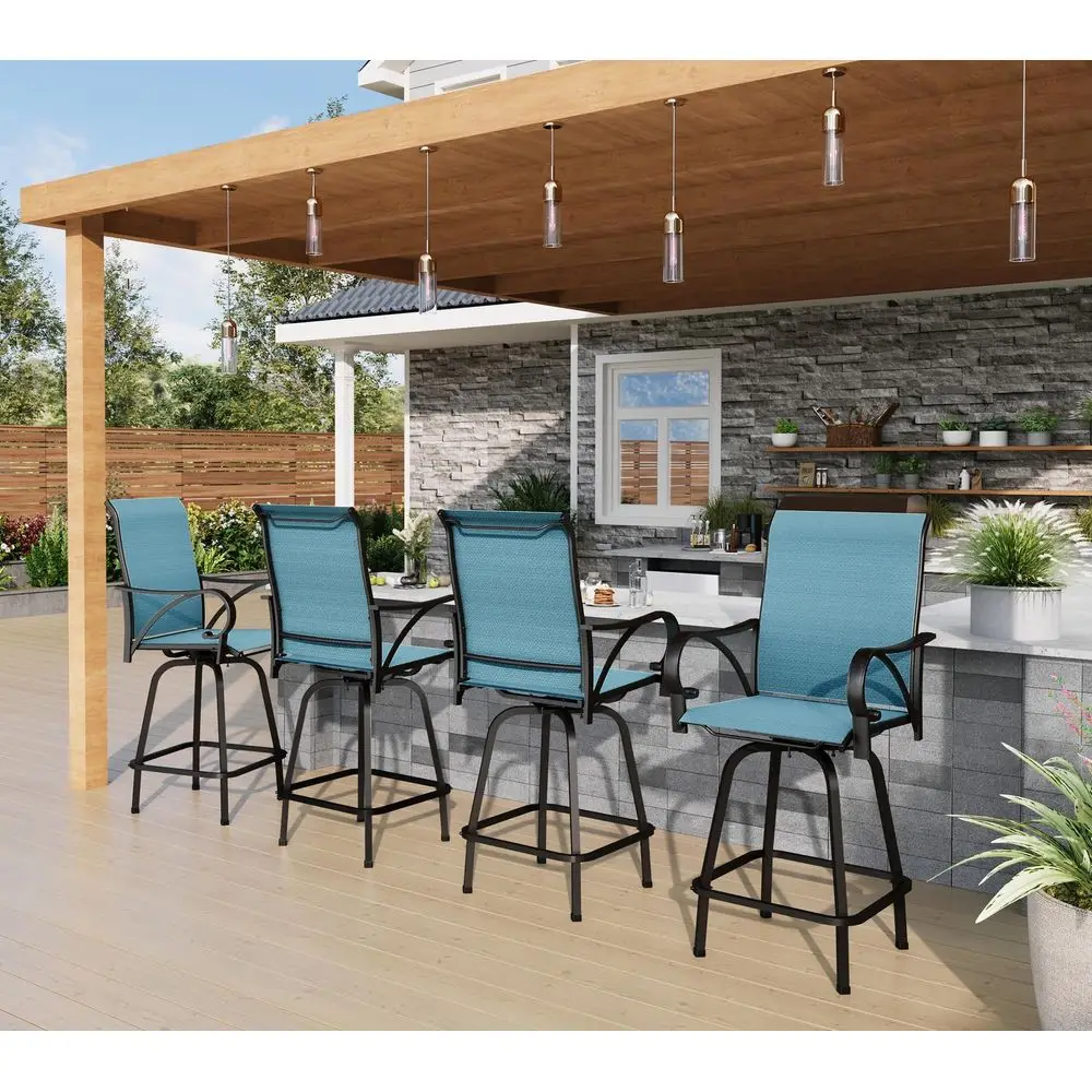 Outdoor Bar Stools Set of 4, Swivel Patio Bar Stools amp Chairs, High Top Bar Chairs Outside for BalconyPorch and Backyard, Tea
Outdoor Bar Stools Set of 4, Swivel Patio Bar Stools amp Chairs, High Top Bar Chairs Outside for BalconyPorch and Backyard, Tea