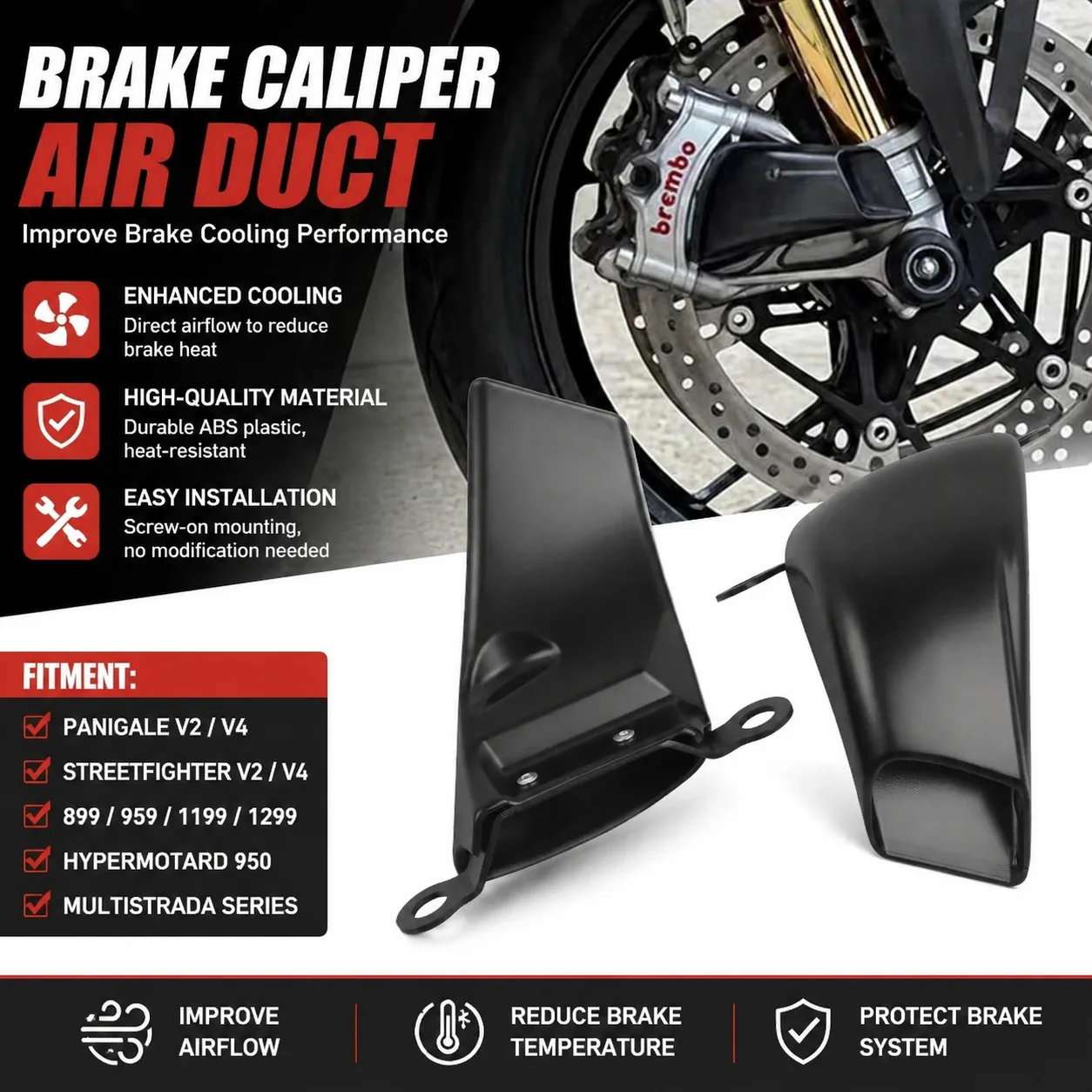 For DUCATI PANIGALE Street Fighter V2 V4 899 959 1199 1299 Hyper950 Multistrada motorcycle air duct brake caliper radiator cover
For DUCATI PANIGALE Street Fighter V2 V4 899 959 1199 1299 Hyper950 Multistrada motorcycle air duct brake caliper radiator cover