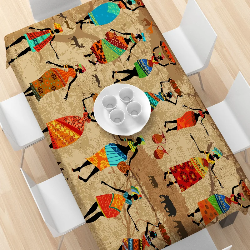 Vintage African Woman Design Tablecloth - Washable Polyester, Rectangular, Perfect for Holiday Parties, Picnics & Dinner Decor
Vintage African Woman Design Tablecloth - Washable Polyester, Rectangular, Perfect for Holiday Parties, Picnics & Dinner Decor
