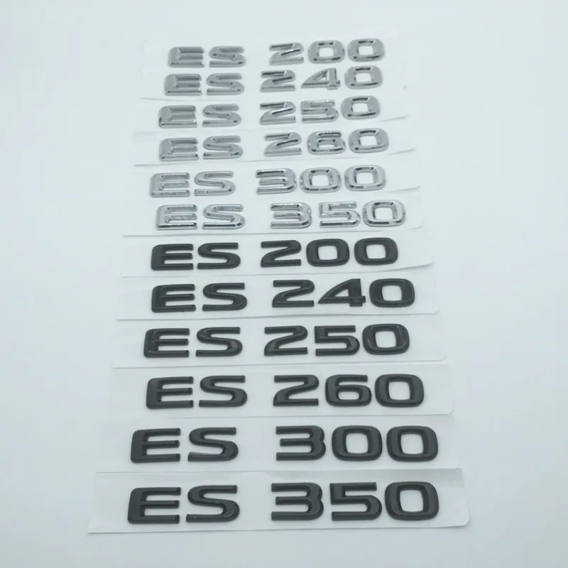 1pcs 3D metal ES200 ES240 ES250 ES260 ES300 ES350 car Letter Rear tail trunk Decals Emblem badge sticker Decal
1pcs 3D metal ES200 ES240 ES250 ES260 ES300 ES350 car Letter Rear tail trunk Decals Emblem badge sticker Decal