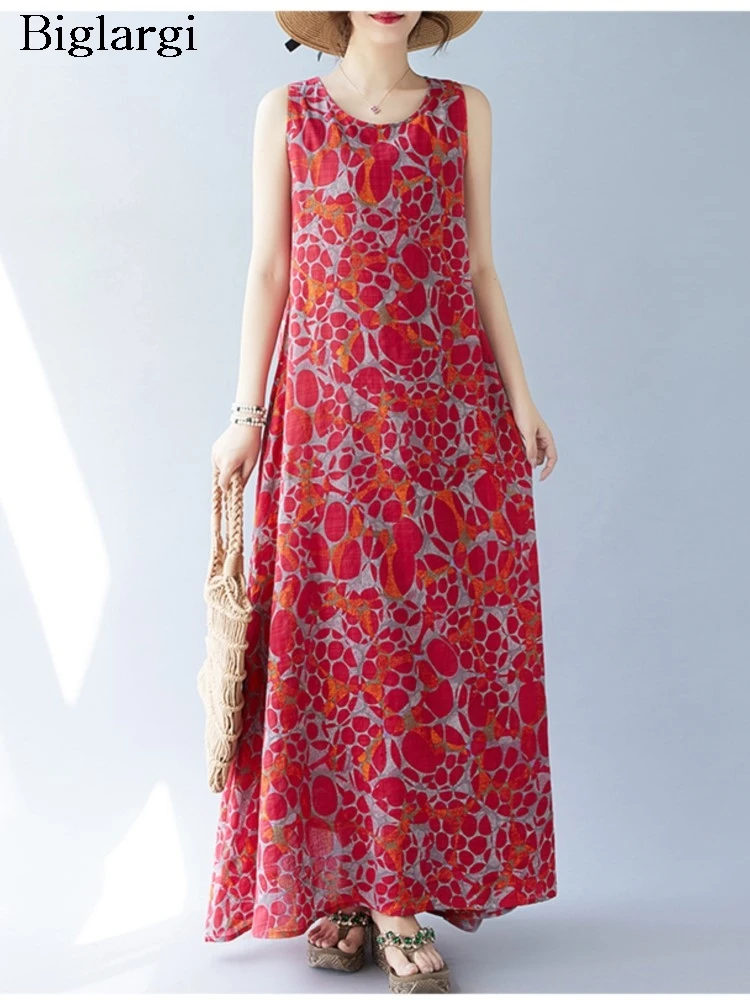 Oversized Summer Irregular Print Sleeveless Dress Women A-Line Ruffle Pleated Loose Ladies Dresses Casual Fashion Woman Dress
Oversized Summer Irregular Print Sleeveless Dress Women A-Line Ruffle Pleated Loose Ladies Dresses Casual Fashion Woman Dress