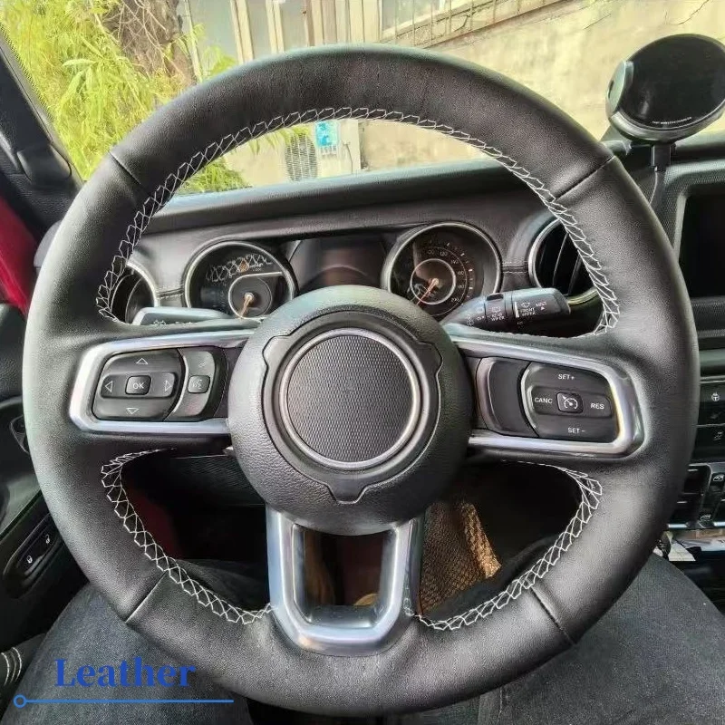 Customizable Handmade Anti-slip Comfy Genuine Leather Steering Wheel Cover For Jeep Wrangler JL Gladiator JT 2018 2019 2020 2021
Customizable Handmade Anti-slip Comfy Genuine Leather Steering Wheel Cover For Jeep Wrangler JL Gladiator JT 2018 2019 2020 2021