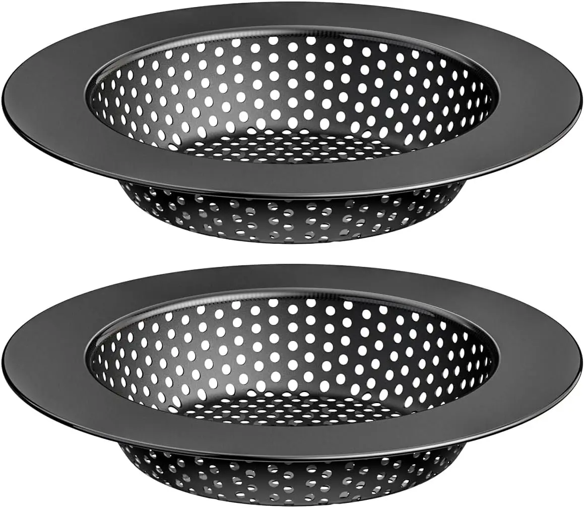4.5" Kitchen Sink Strainer, Stainless Steel Drain Cover, Food Catcher, Pack of 2, Wide Rim
4.5" Kitchen Sink Strainer, Stainless Steel Drain Cover, Food Catcher, Pack of 2, Wide Rim