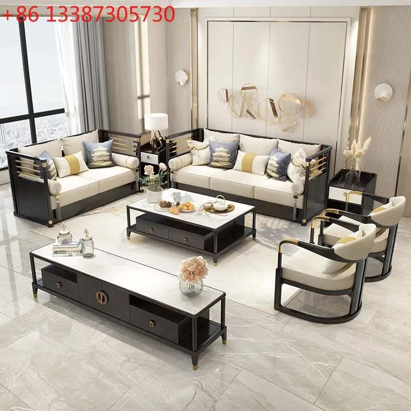 New Chinese solid wood sofa combination simple modern living room full solid wood
New Chinese solid wood sofa combination simple modern living room full solid wood