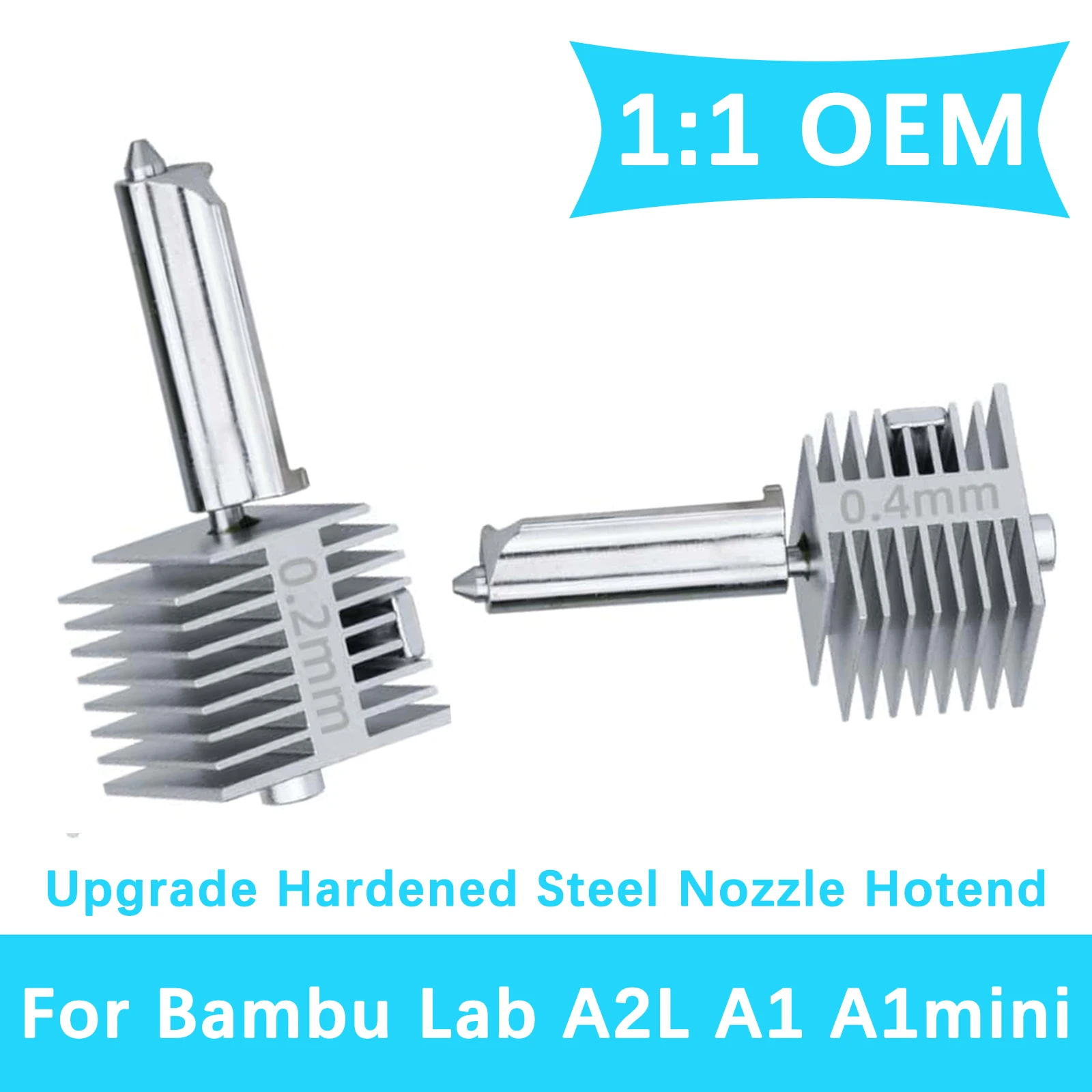 High-Precision A2L Hotend For Bambu Lab A1 All-in-one A1mini Non-detachable Hardened Steel Nozzle Same As Original High Quality
High-Precision A2L Hotend For Bambu Lab A1 All-in-one A1mini Non-detachable Hardened Steel Nozzle Same As Original High Quality
