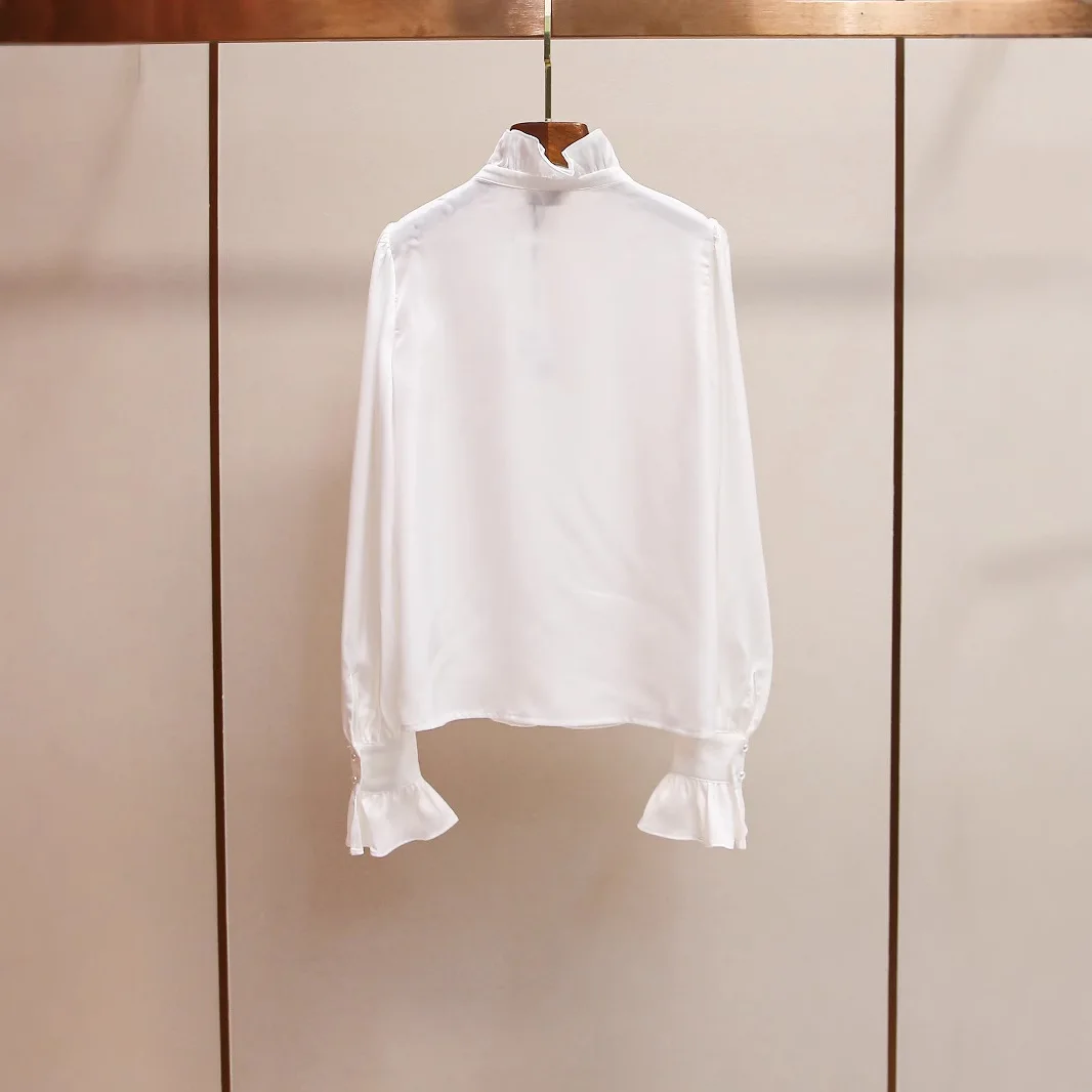 High-end women's clothing spring new foreign French temperament simple commuting versatile ruffle edge shirt women
High-end women's clothing spring new foreign French temperament simple commuting versatile ruffle edge shirt women