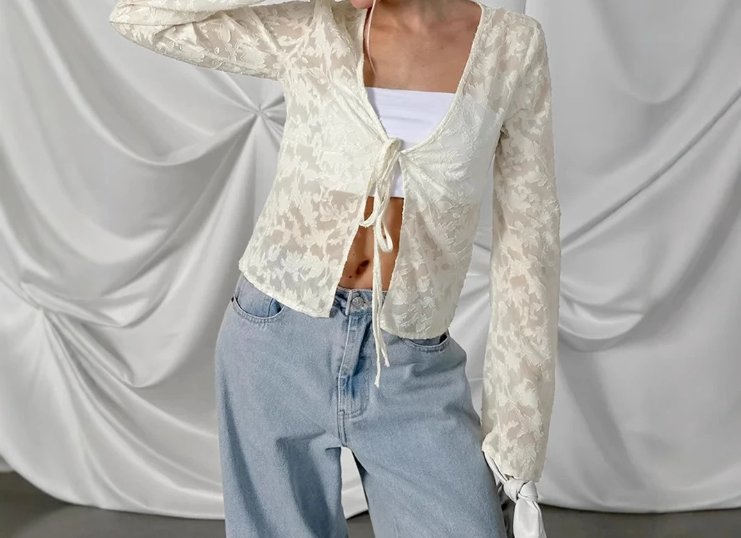 Summer 2025 Bohemian Apricot Lace Cardigan Top Women's Casual Bell Sleeve Shirt
Summer 2025 Bohemian Apricot Lace Cardigan Top Women's Casual Bell Sleeve Shirt