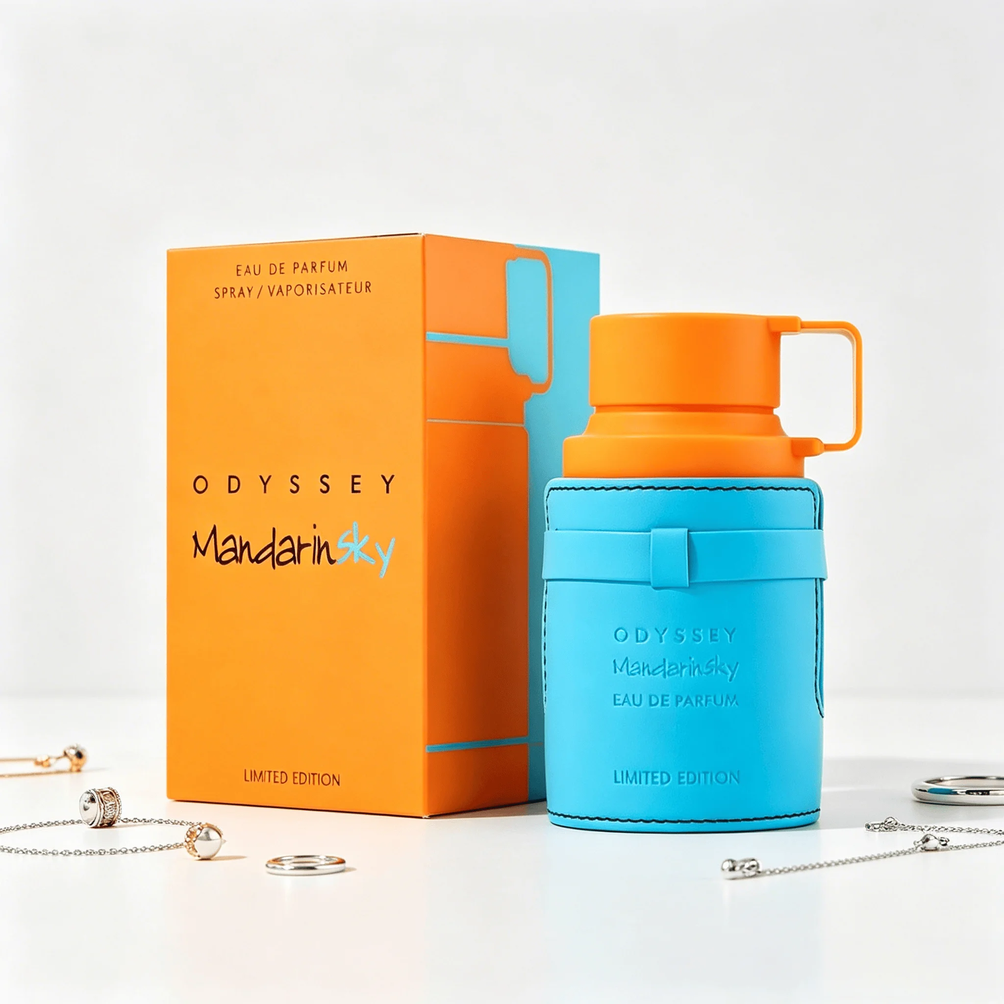 Armaf Odyssey Mandarin Sky Limited Edition Eau de Parfum For Men Juicy Tangerine Sea Salt Sandalwood Woody Aroma All Day Wear Vacation Perfume Orange Handle Cap Leather Bottle Ideal Birthday Anniversary Perfume Gift for Guys
Armaf Odyssey Mandarin Sky Limited Edition Eau de Parfum For Men Juicy Tangerine Sea Salt Sandalwood Woody Aroma All Day Wear Vacation Perfume Orange Handle Cap Leather Bottle Ideal Birthday Anniversary Perfume Gift for Guys