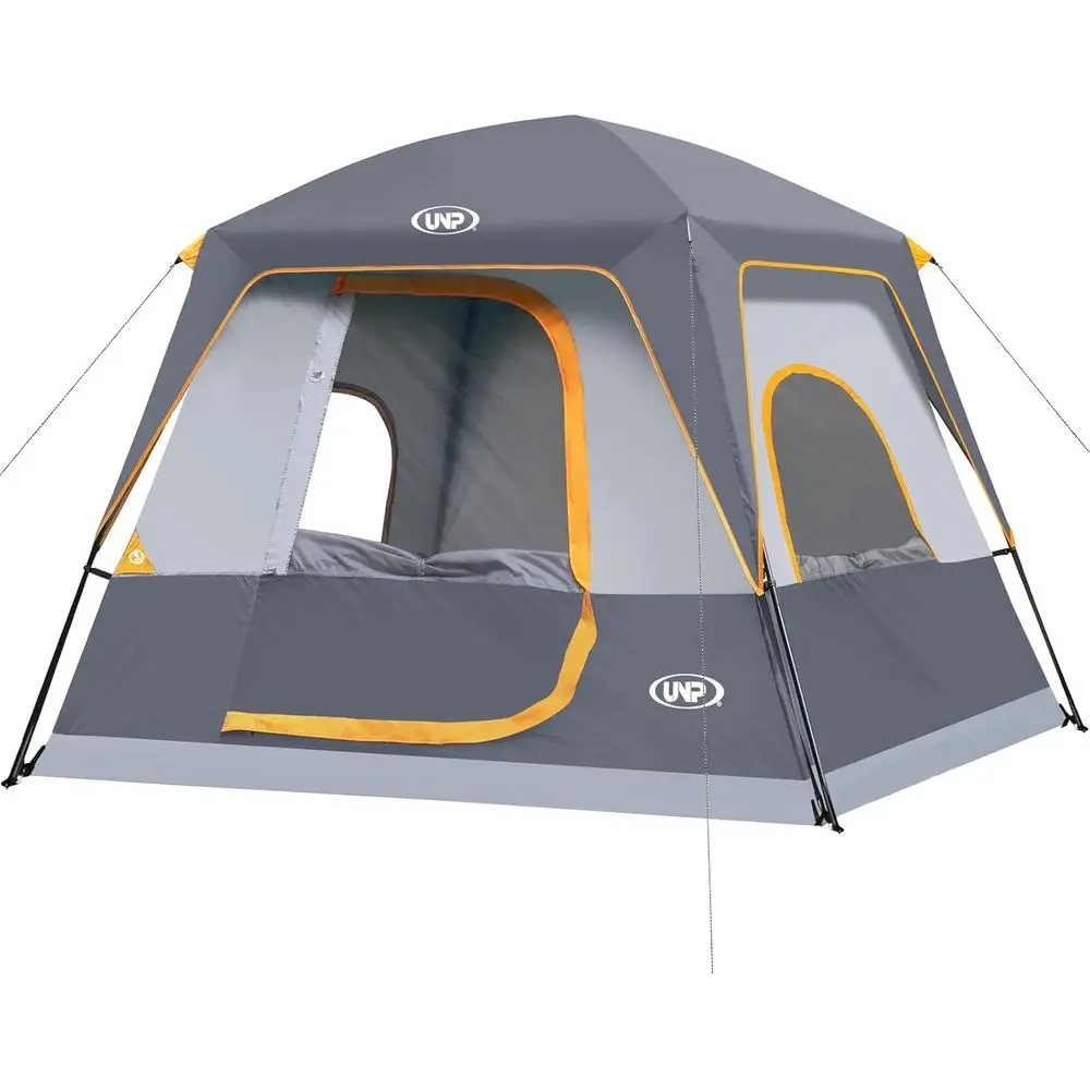 4-Person Portable Cabin Tent for Camping & Hiking, Easy Setup, Waterproof with Top Rainfly
4-Person Portable Cabin Tent for Camping & Hiking, Easy Setup, Waterproof with Top Rainfly