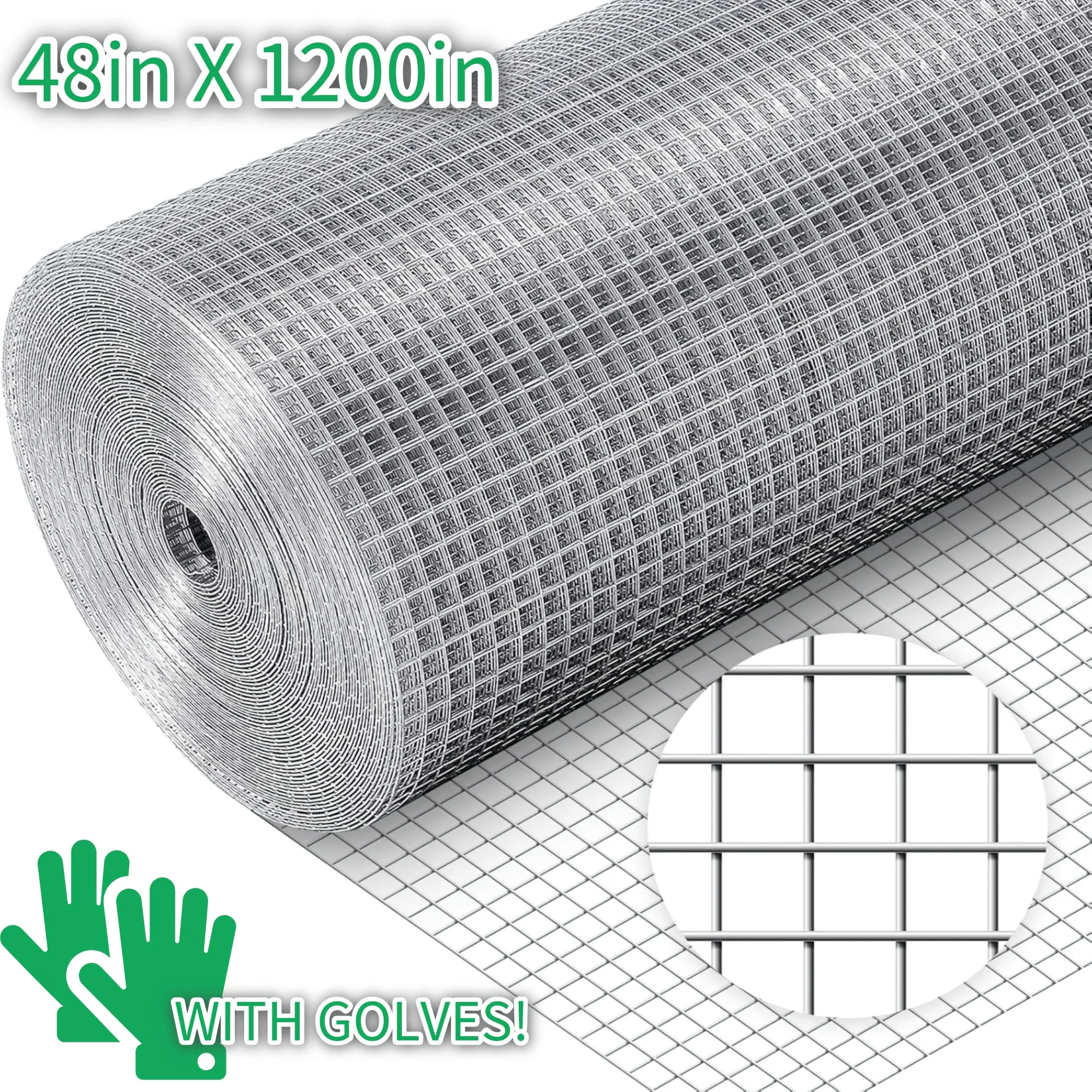 1/2 Inch 48in X 100ft 19 Gauge Square Hardware Cloth Farm Fencing with Gloves, Garden Fencing, Cat Window Screens, Vegetable Garden and Orchard Protective Netting
1/2 Inch 48in X 100ft 19 Gauge Square Hardware Cloth Farm Fencing with Gloves, Garden Fencing, Cat Window Screens, Vegetable Garden and Orchard Protective Netting