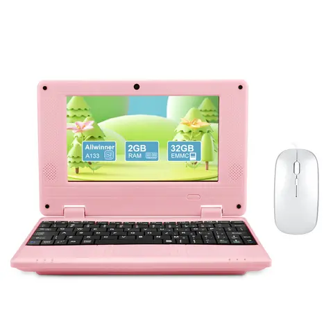 Factory Direct Sale 7inch Android 12.0 OS Netbook MINi Computer A133Plus Kids Laptop 2GB/32GB Pocket Laptop with Education