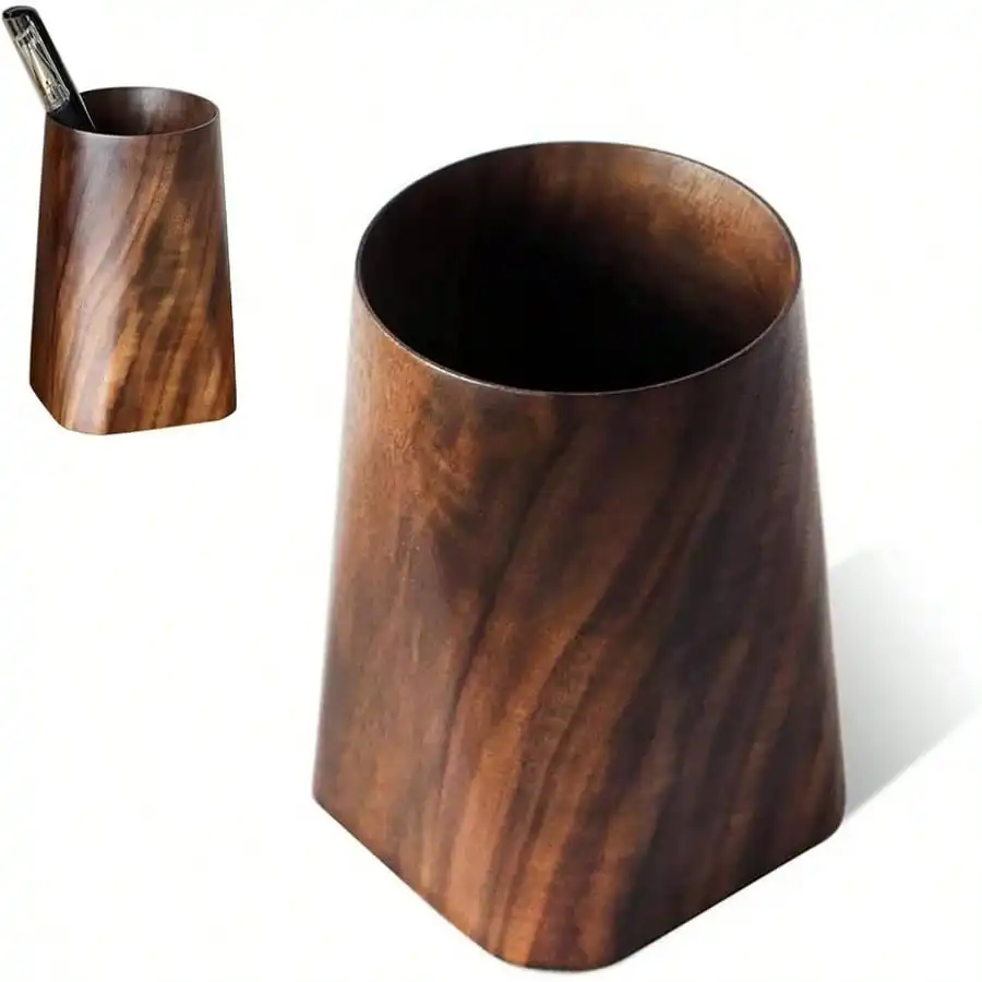 Wood Pen Holder Desk, Pencil Cup Whole Piece Black Walnut Wooden Organizer Caddy Stand, Durable Vintage Rustic Box Desktop Men Supplies Accessories Stationery Brushes, Perfect gift
Wood Pen Holder Desk, Pencil Cup Whole Piece Black Walnut Wooden Organizer Caddy Stand, Durable Vintage Rustic Box Desktop Men Supplies Accessories Stationery Brushes, Perfect gift