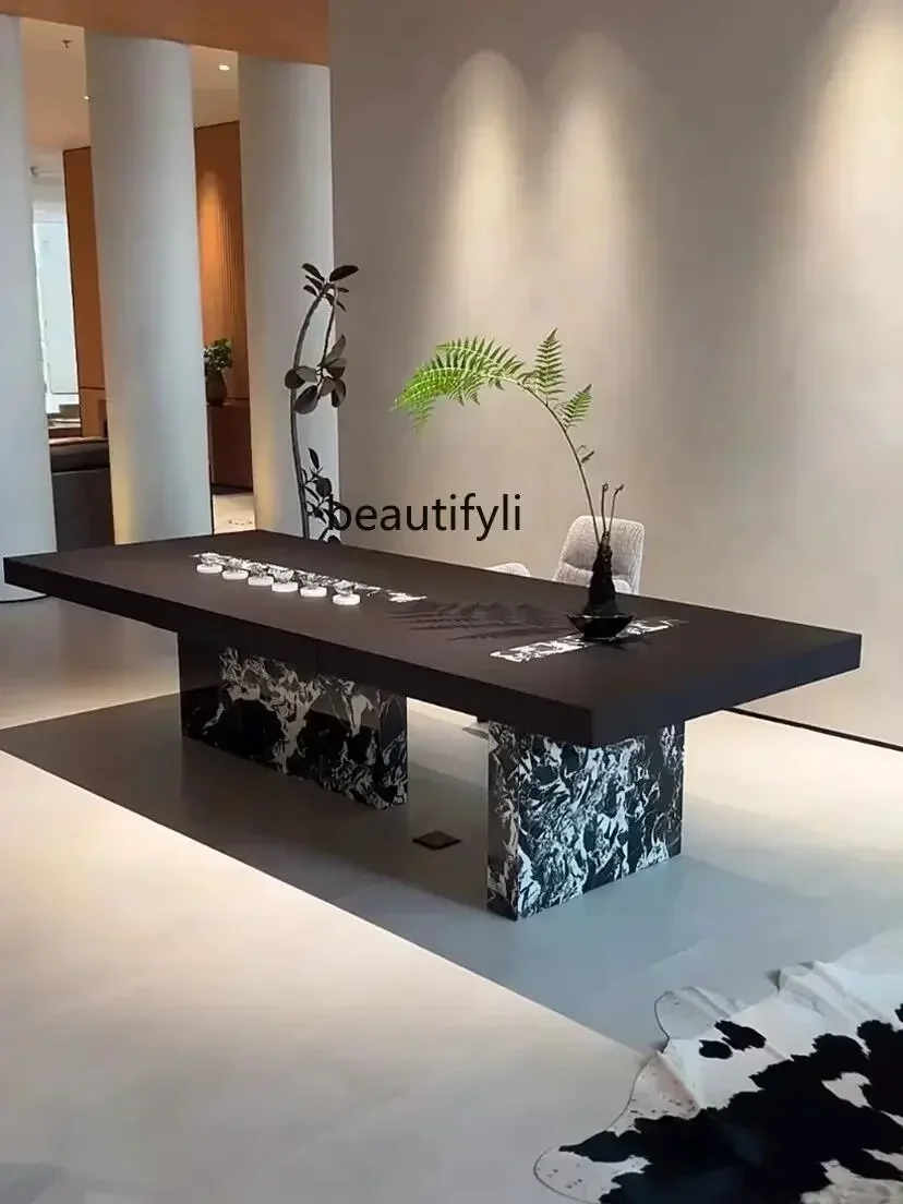 YH8 Solid wood tea table light luxury modern simple creative villa office reception tea tea table black and white flower marble
YH8 Solid wood tea table light luxury modern simple creative villa office reception tea tea table black and white flower marble
