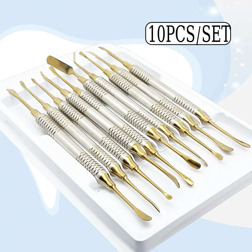 Набор из 10 стоматологических периостальных элеваторов для отведения тканей, ретракции, имплантации, подъема десны, инструменты из нержавеющей стали
Набор из 10 стоматологических периостальных элеваторов для отведения тканей, ретракции, имплантации, подъема десны, инструменты из нержавеющей стали