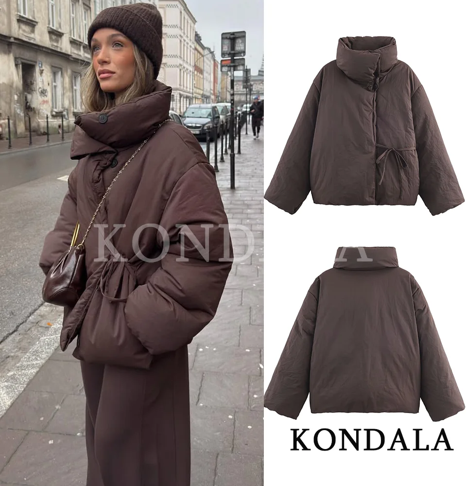 KONDALA винтажное повседневное стеганое пальто женское кофейно-коричневое с воротником-стойкой и пуговицами куртка на шнуровке пальто 2025 зимнее модное женское пальто
KONDALA винтажное повседневное стеганое пальто женское кофейно-коричневое с воротником-стойкой и пуговицами куртка на шнуровке пальто 2025 зимнее модное женское пальто